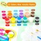 25 Pack Mini Canvas and Easel Set, 6 x 6 inch Small Canvas with Woood Easel, Paint, Brushes, Palettes, Acrylic Canvas Painting Kit for Kids Painting Party